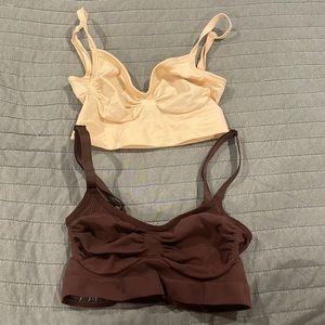 SKIMS low back bra. Beige and brown - 2 pieces